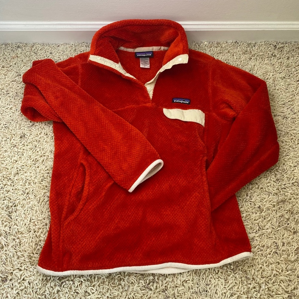 Dark Red Patagonia Fleece Pullover